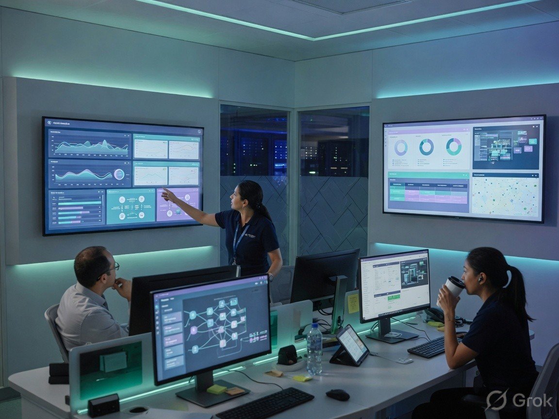 Healthcare IT specialists working with digital health systems